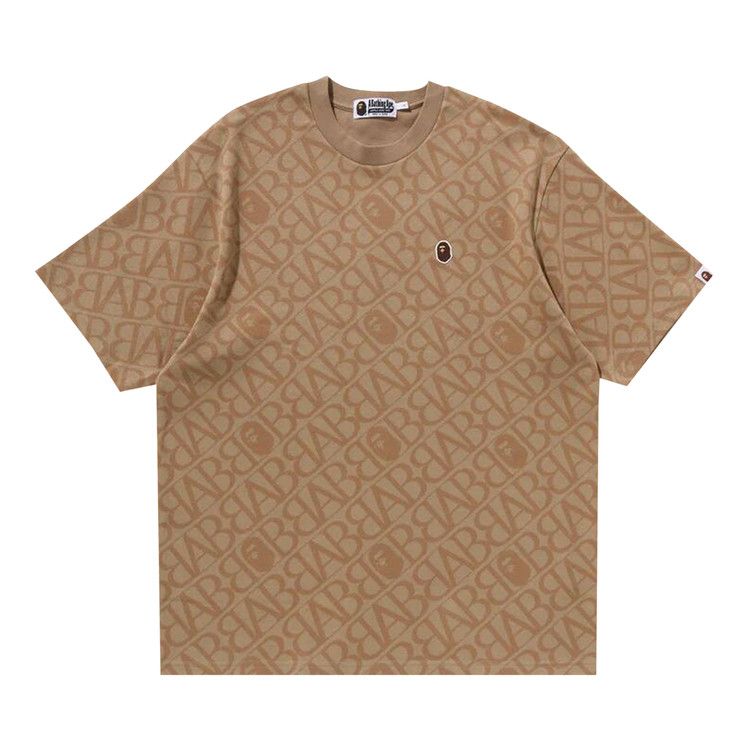 

Футболка BAPE Sport Monogram Ape Head One Point Tee, Beige