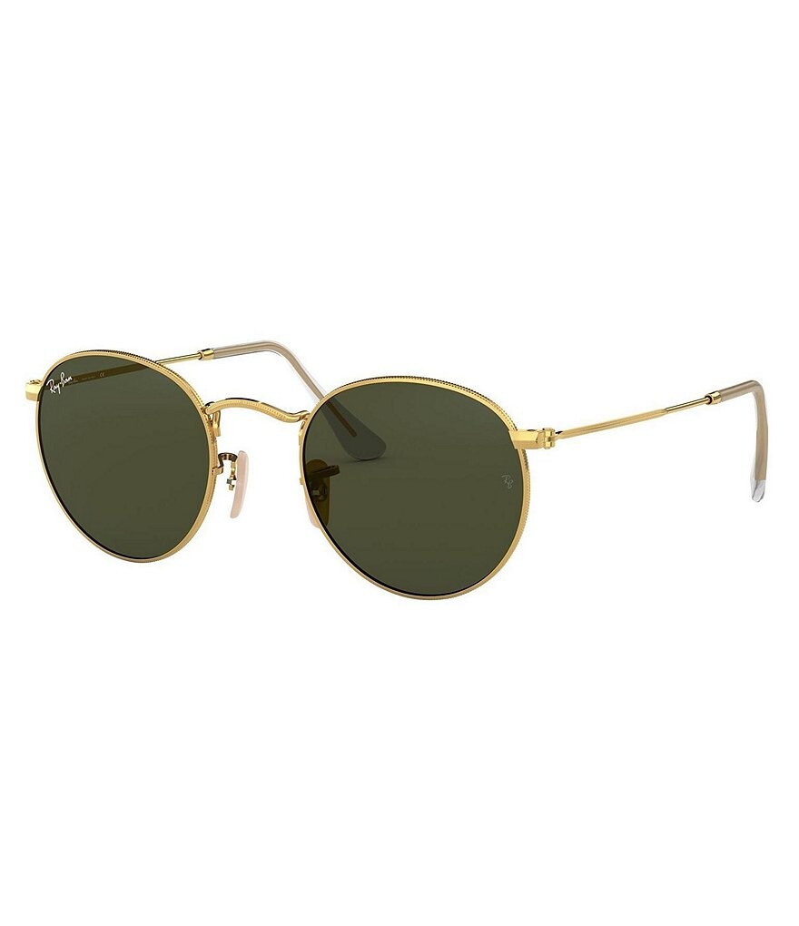 

Круглые металлические солнцезащитные очки Ray-Ban 53 мм, золотой