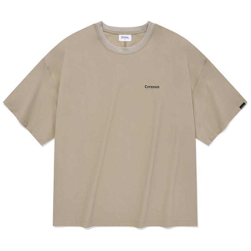 

COVERNAT Футболка унисекс бежевая, Бежевый, COVERNAT Футболка унисекс бежевая