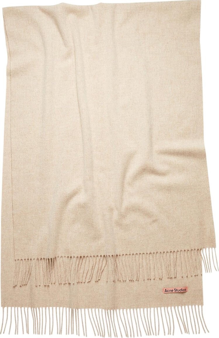 

Шарф Acne Studios Fringe Wool 'Oatmeal Melange', коричневый