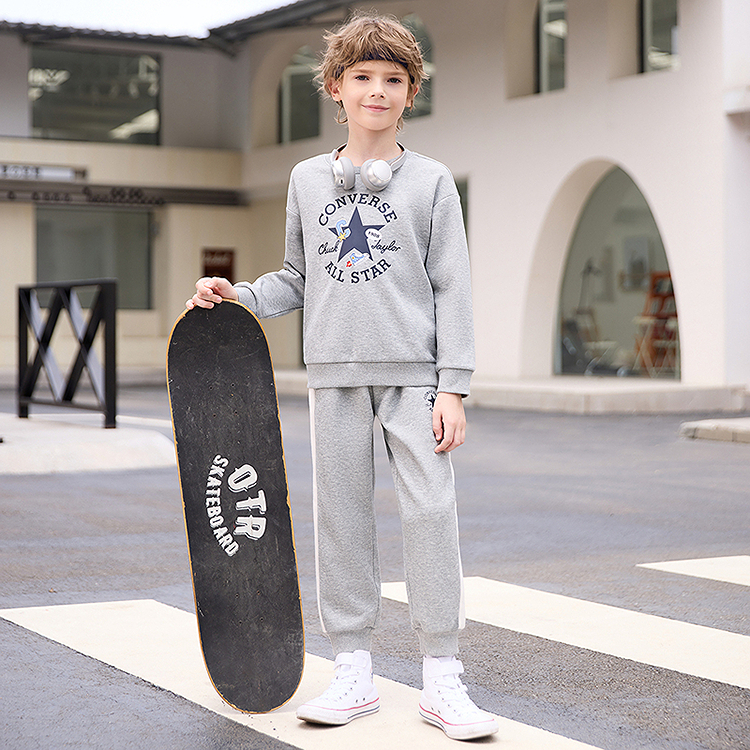 Детский спортивный комплект Casual Sportswear 2 Piece Set Converse, серый — фото 3