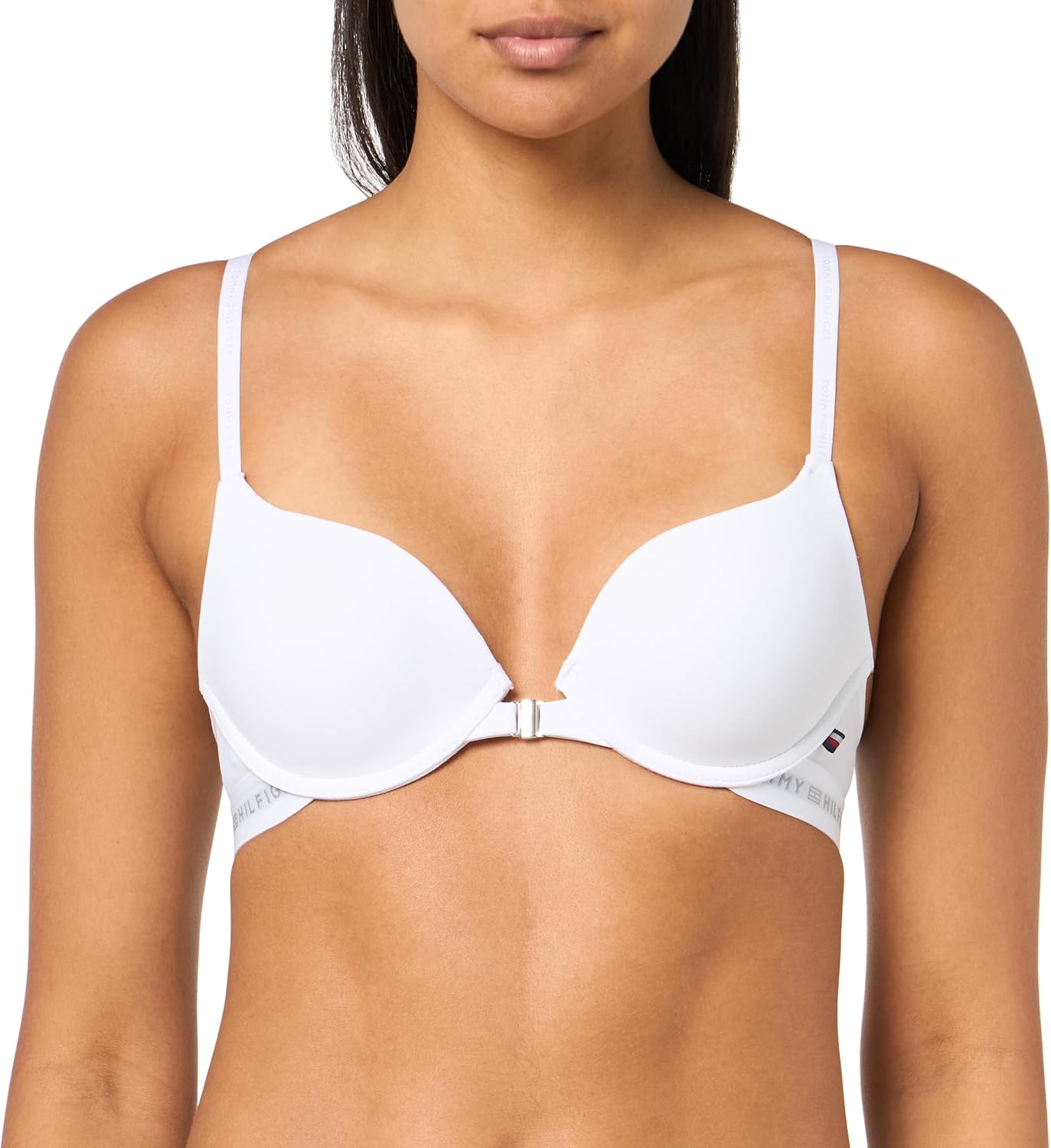 Женский бюстгальтер-борцовка с микро-костюмом Tommy Hilfiger Push-up, комплект из 2 шт., Bright White/Sky Captain — фото 2
