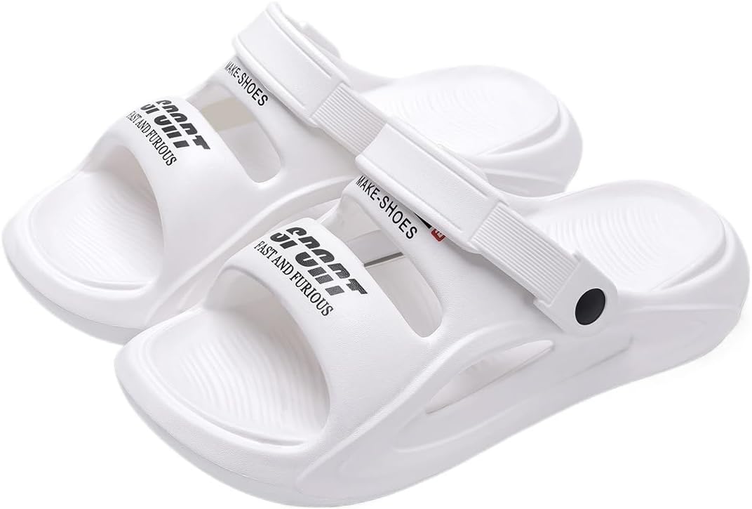 

Мужские модные шлепанцы Dikermoon, мягкая легкая подошва, домашние и для душа, нескользящие пляжные шлепанцы, удобные тапочки с массажным эффектом, EVA-сандалии Azttoztto, белый