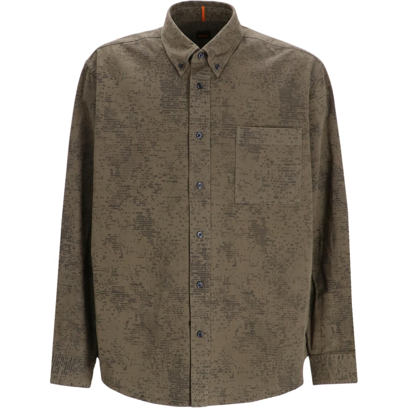 

Рубашка Boss с длинными рукавами на пуговицах HUGO BOSS, хаки