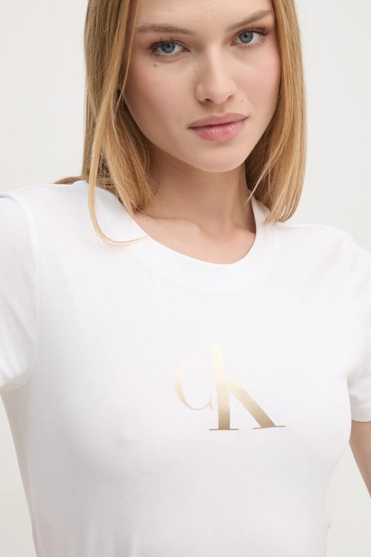 

Хлопковая футболка Calvin Klein Jeans, белый