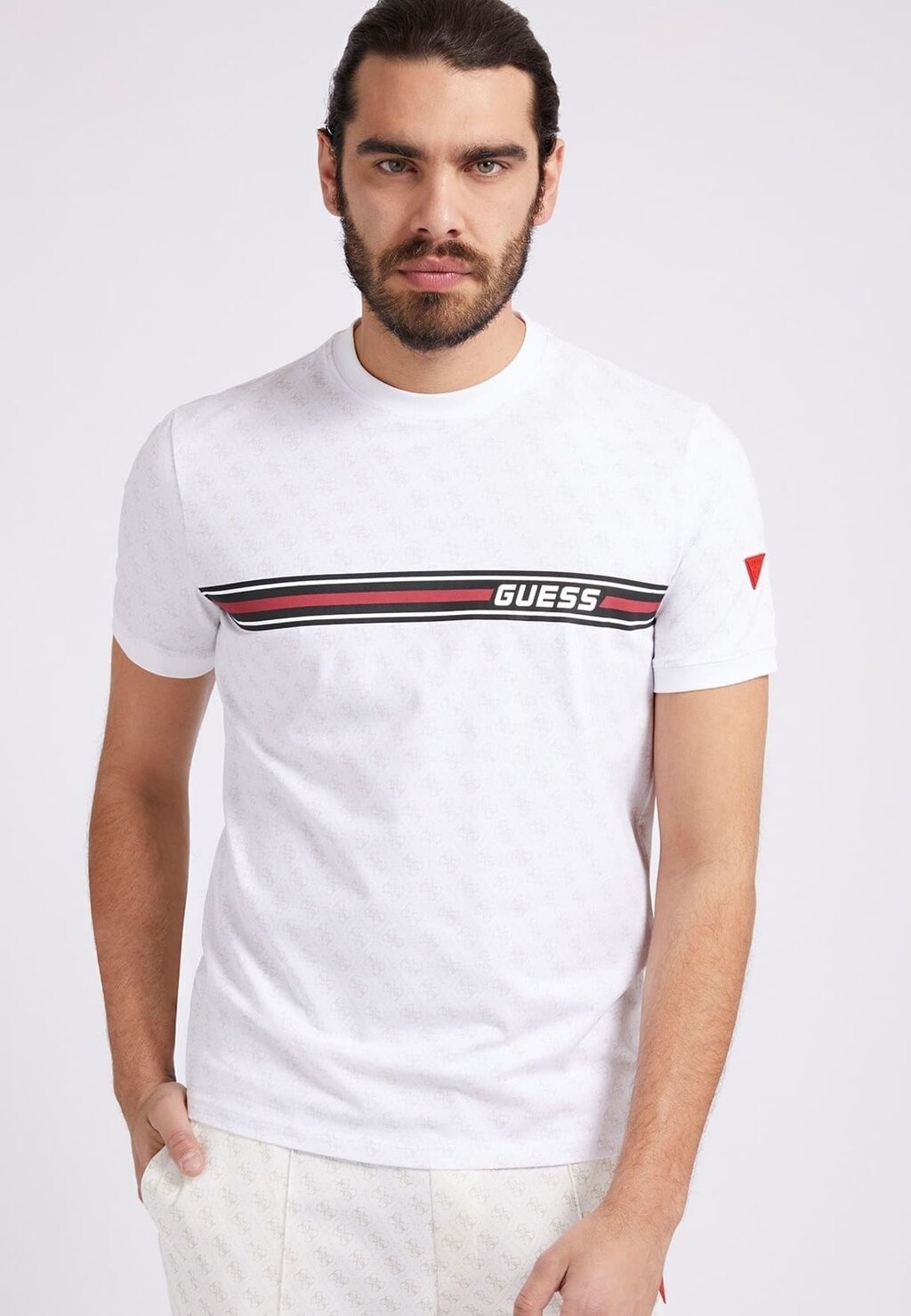 

Футболка с принтом LOGO ALL OVER Guess, цвет weiß