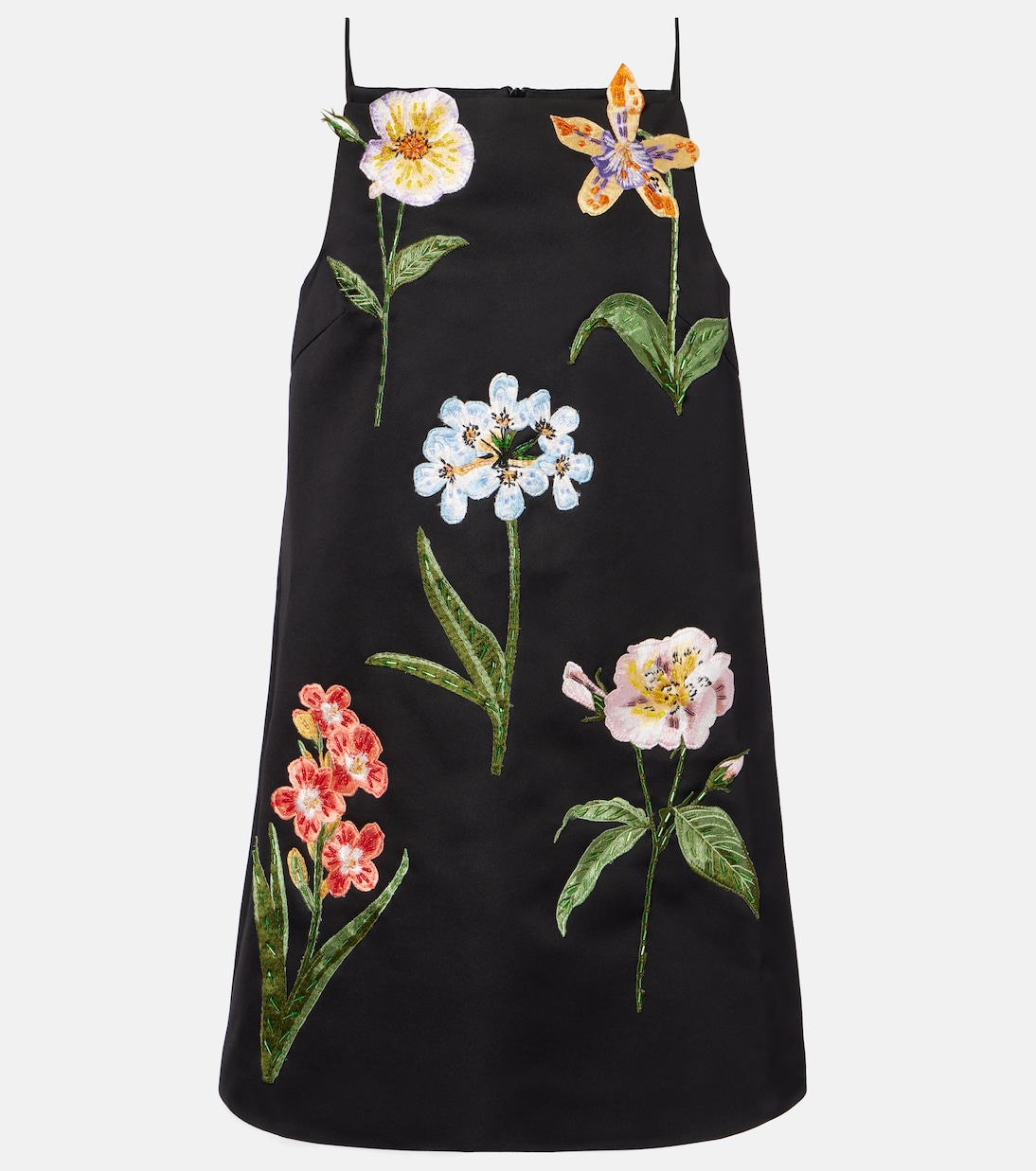 

Мини-платье Leia с цветочными аппликациями Leo Lin, Botanical Print Ebony