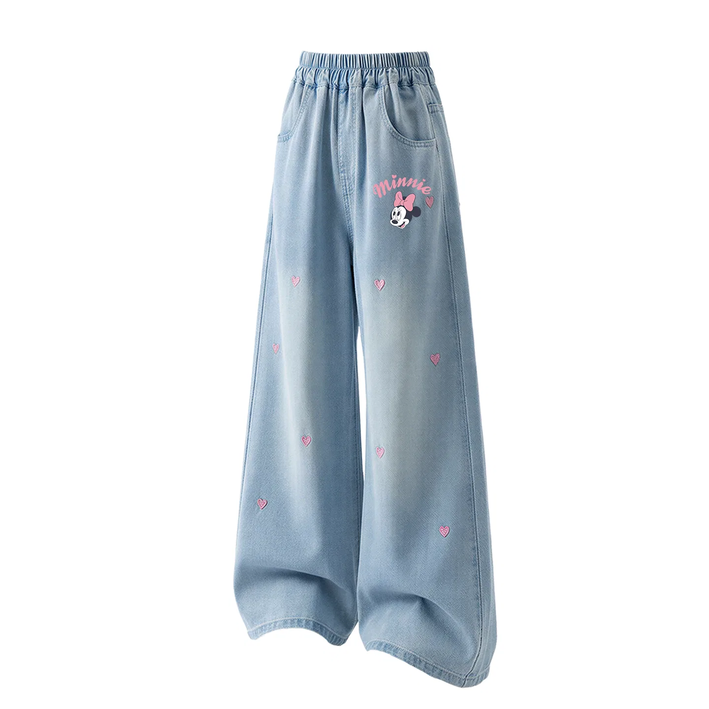 Джинсы детские thin stretch cooling Disney, Di Oil Paintings Flower K Denim Light Blue — фото 3