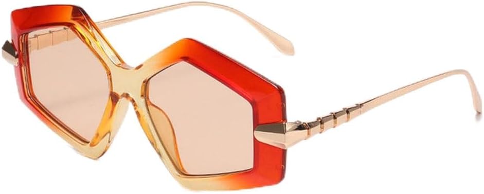 

Мужские солнцезащитные очки в форме ромба, высококачественные, универсальные, модные, женские, с металлическими дужками и зеркальным оправой в виде змеи generic, Orange