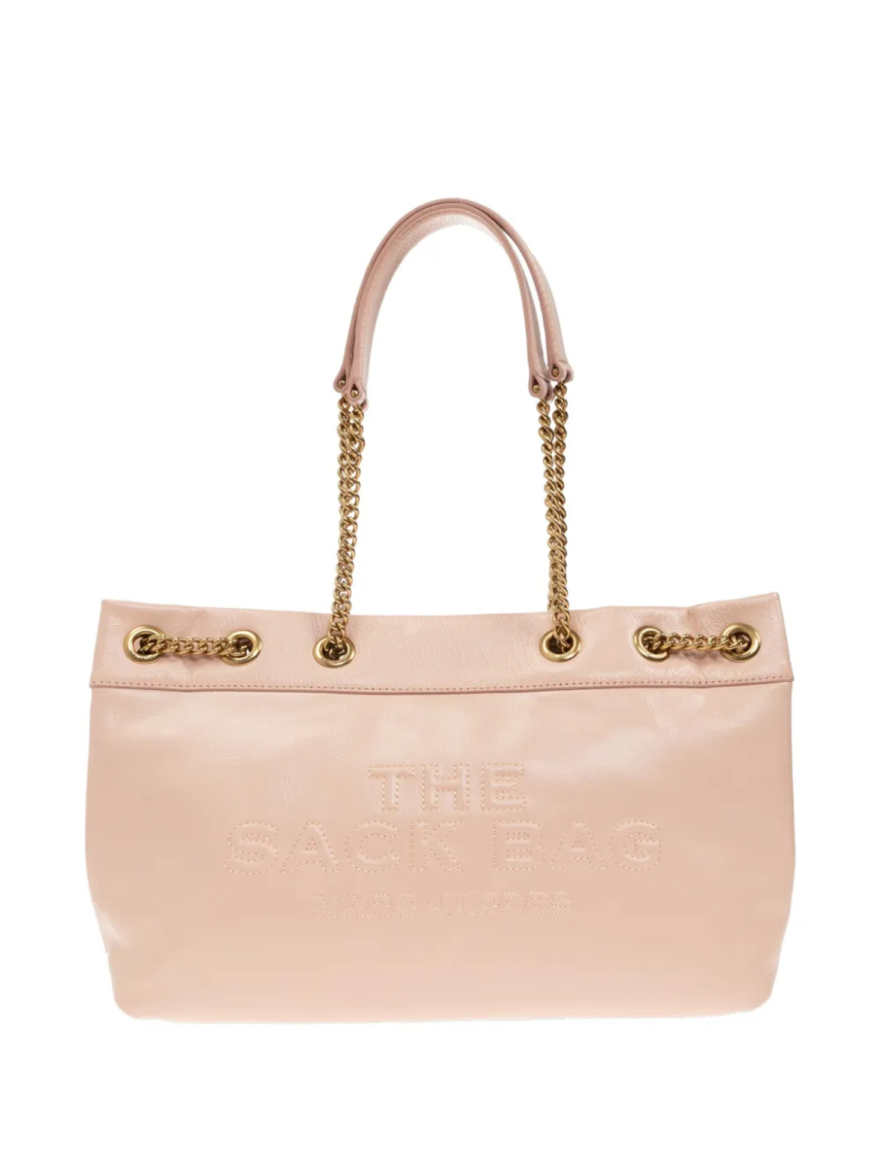 

Сумка-тоут Marc Jacobs The Sac с тисненым логотипом и цепочным ремешком, розовый