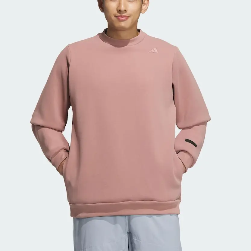 Adidas Толстовка ClimaWarm Warm Crew розовая мужская — фото 3