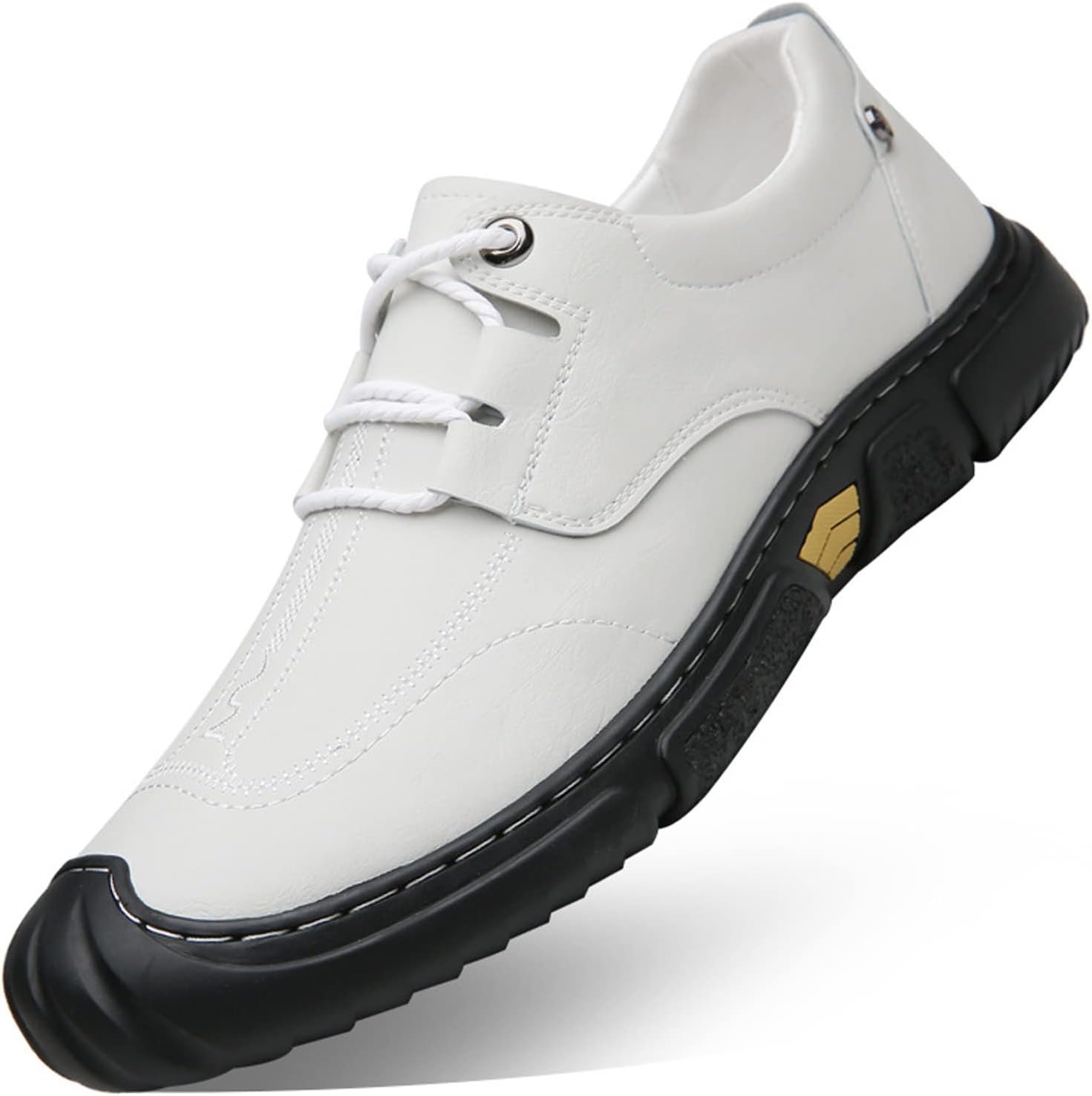 

Мужские кроссовки Cubicbee с толстой подошвой, шнуровкой, дышащие, с вырезами, удобные, водонепроницаемые лоферы, повседневные, с мягкой подошвой, для бизнеса, прогулок и вождения, белый