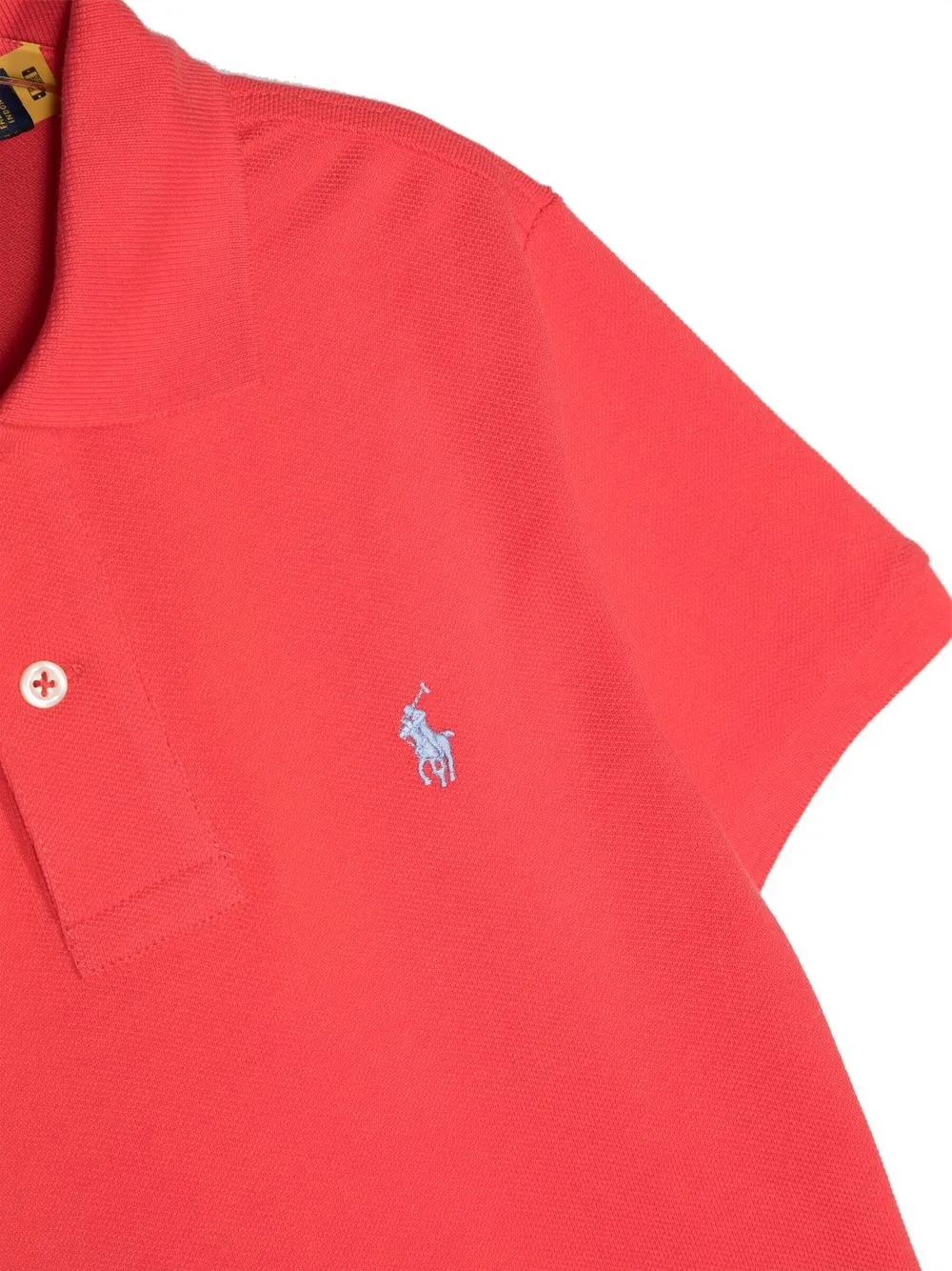 Рубашка поло с короткими рукавами и вышитым логотипом POLO RALPH LAUREN KIDS, красный — фото 3