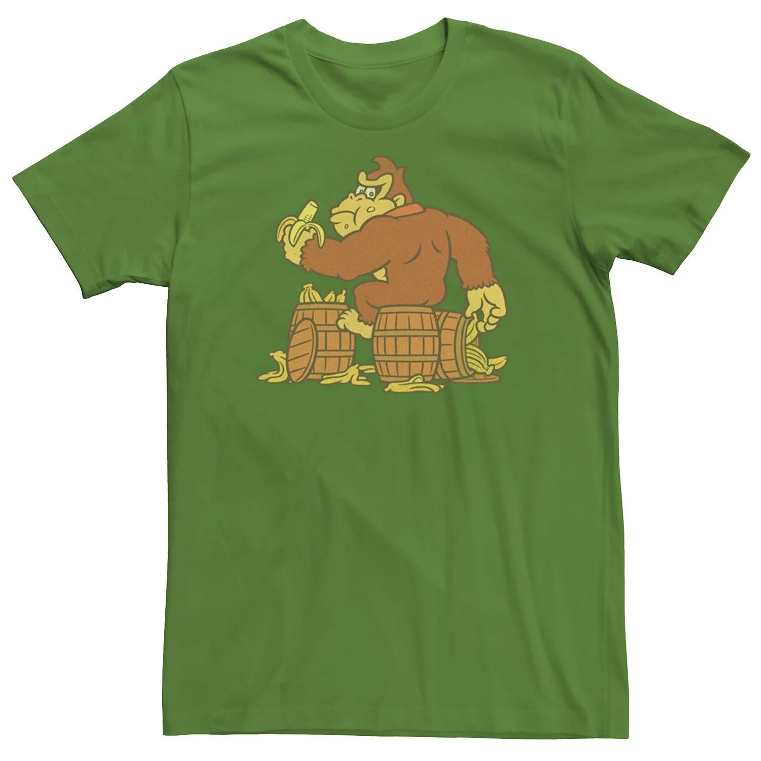 

Мужская футболка Donkey Kong Eating Bananas On Barrel Tee Licensed Character