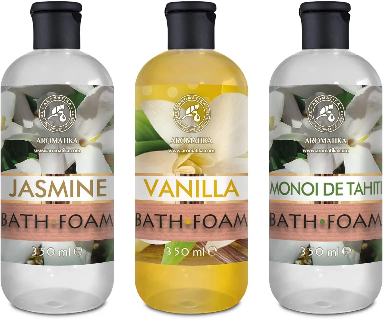 Набор пены для ванны Vanilla, Jasmine & Monoi de Tahiti, 3 x 350 мл Aromatika Trust The Power Of Nature