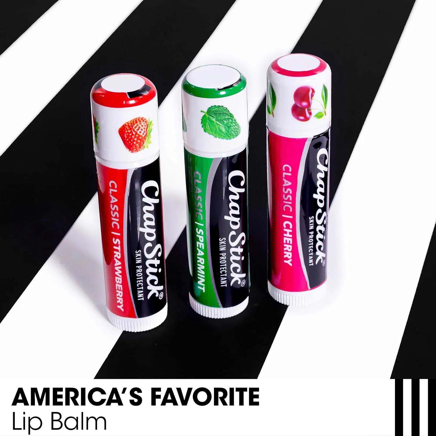 Набор бальзамов для губ Chapstick Classic Cherry, Strawberry, Spearmint, 3 шт. Chapstick — фото 3