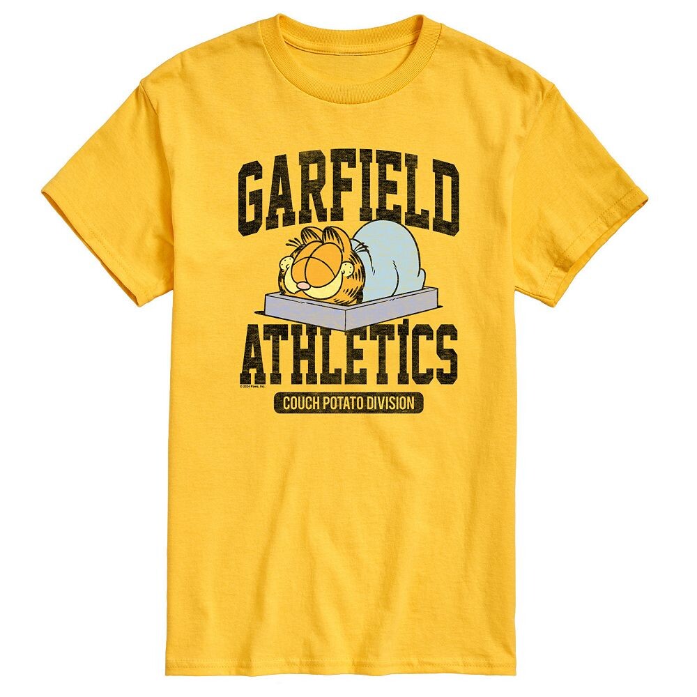 

Мужская футболка с рисунком Garfield Athletics Coach Potato Division Licensed Character, желтый