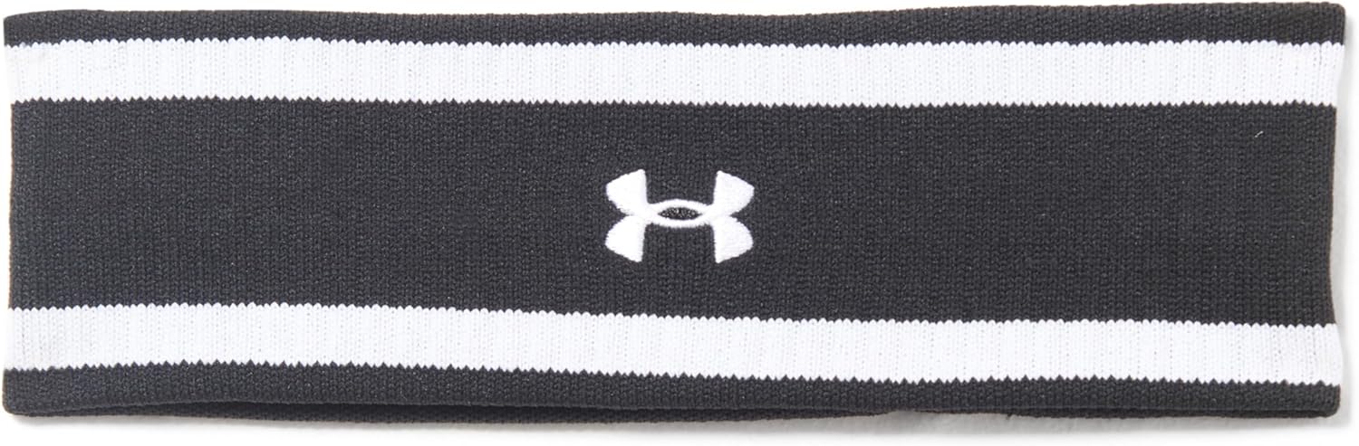 

Under Armour Unisex-Adult легкая махровая повязка на голову, (001) Black/White/White