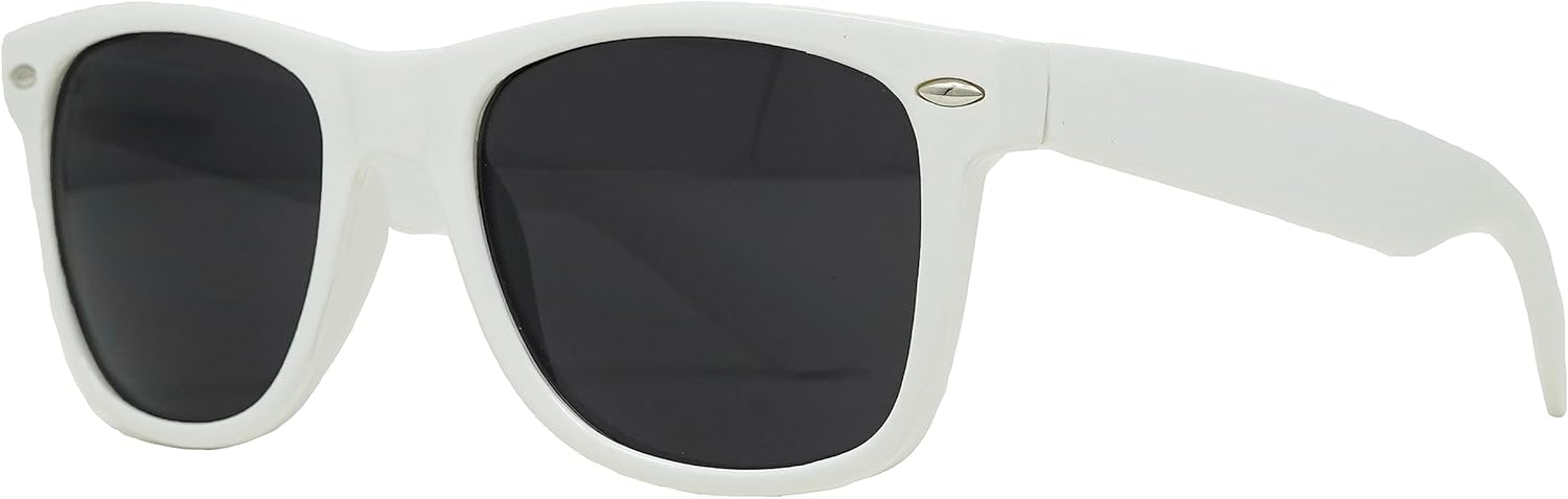 

Стильные поляризованные солнцезащитные очки Funky Junque в стиле ретро — защита от УФ-излучения, классические очки унисекс — для девичника, однотонные, в выгодных комплектах, Solid - White