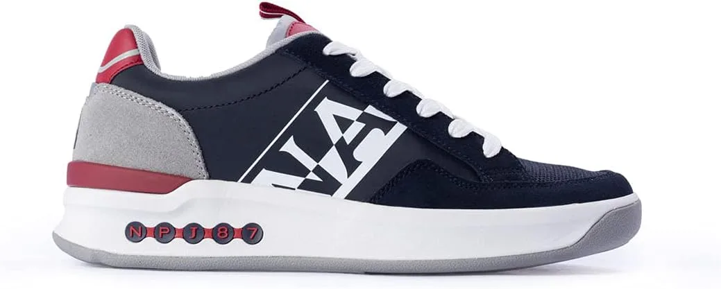 Кроссовки Napapijri Footwear NP0A4FK8 Egret для мужчин, белые с серым рисунком — фото 2