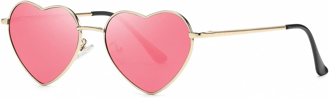 

Поляризованные солнцезащитные очки в форме сердца для женщин. Милые солнцезащитные очки в форме сердца, модный стиль, линзы с защитой UV400 D Lolylad, Pink