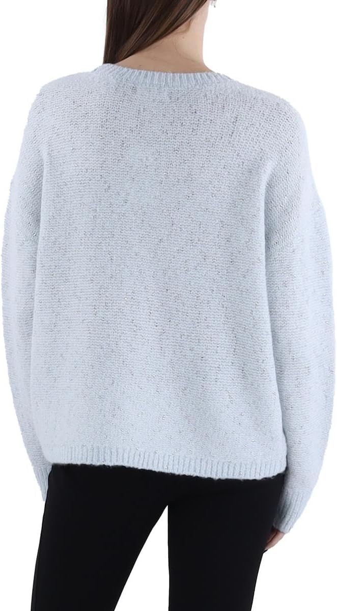 

Женский свитер Calvin Klein с круглым вырезом и металлическим эффектом, Powder Blue/Silver