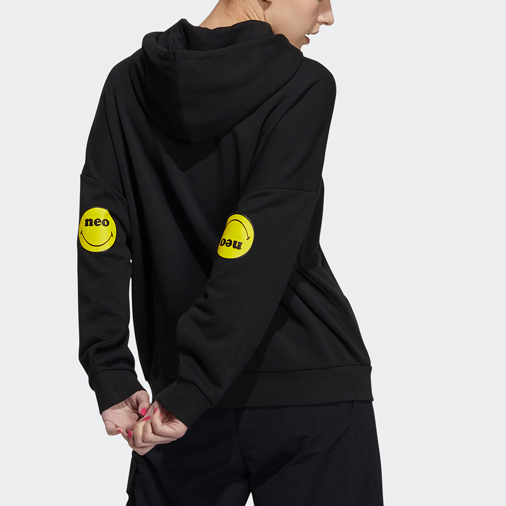 Adidas Neo Свитшот Smiley X женский черный — фото 4