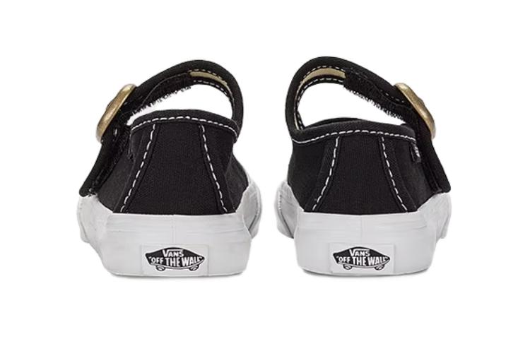 Низкие детские туфли Мэри Джейн для младенцев и малышей Vans, черный/белый — фото 4