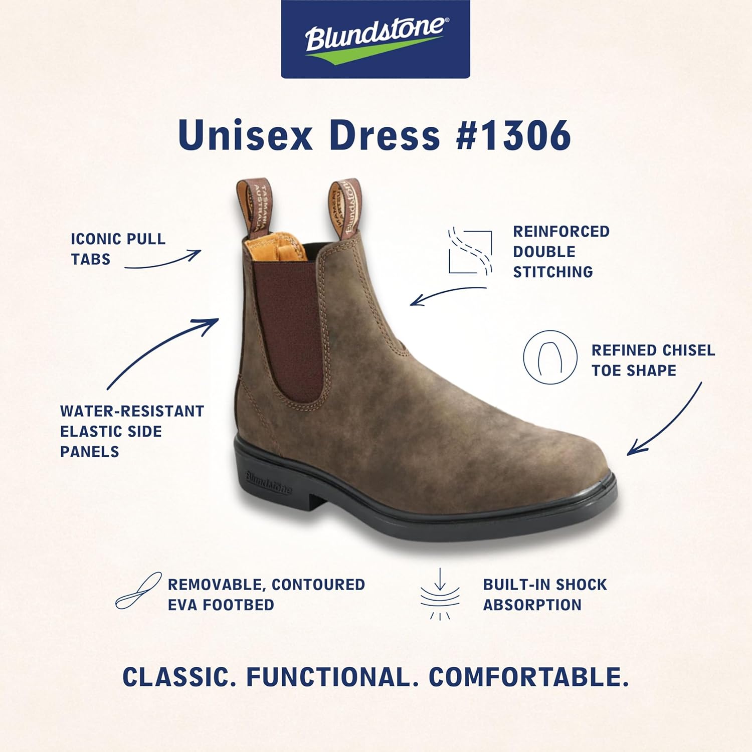 Ботинки Blundstone Dress Chelsea для мужчин и женщин, коричневый — фото 3