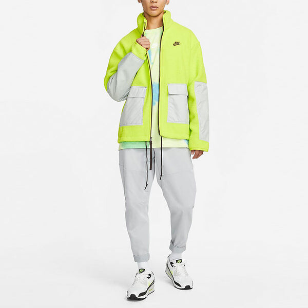 Куртка Nike SS22 Full-length zipper Cardigan Fleece Jacket Green, зеленый — фото 3