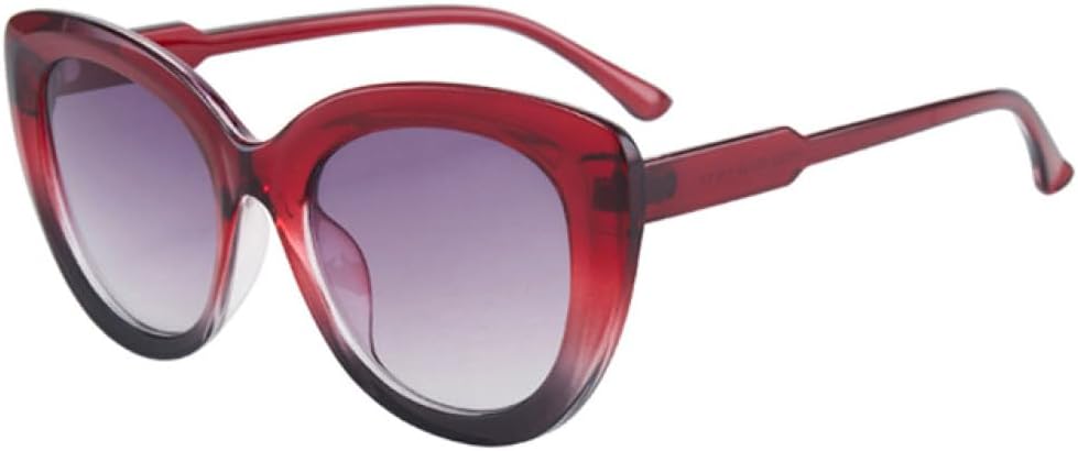 

Большие солнцезащитные очки «кошачий глаз» для женщин с градиентным переходом цвета, защита от ультрафиолета UV400, сине-зеленые солнцезащитные очки для мужчин LANGSER, Red Purple Gradient