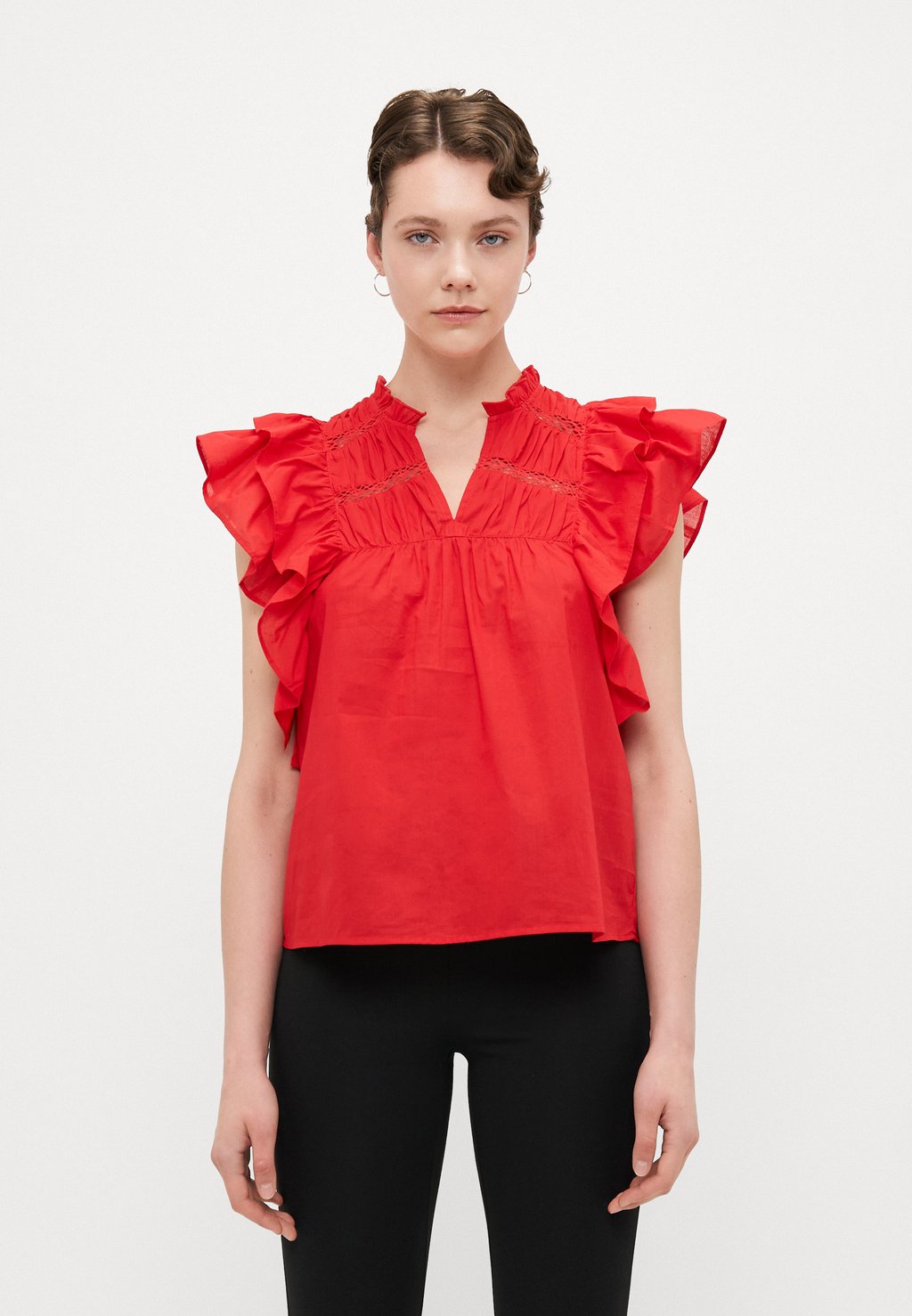 

Блуза ONLSUNNY FRILL ONLY Tall, красный