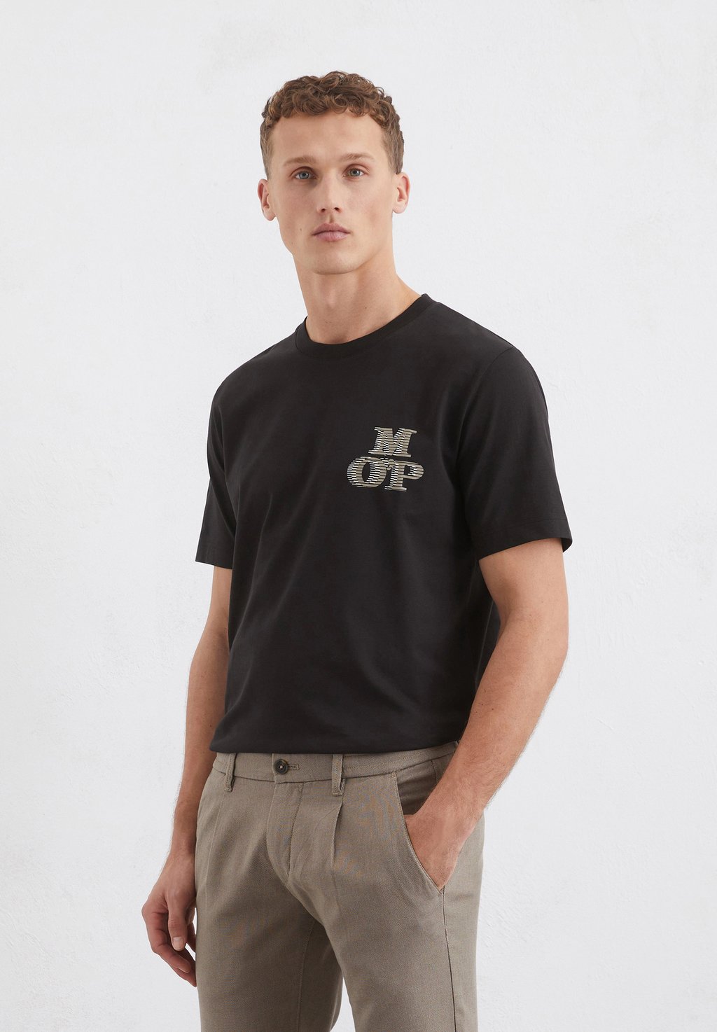 

Футболка с принтом SHORT SLEEVE CREW NECK ARTWORK ON CHEST Marc O'Polo, черный