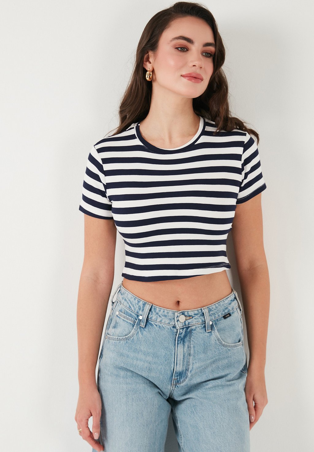 

Футболка с принтом SLIM FIT LELA, темно-синий