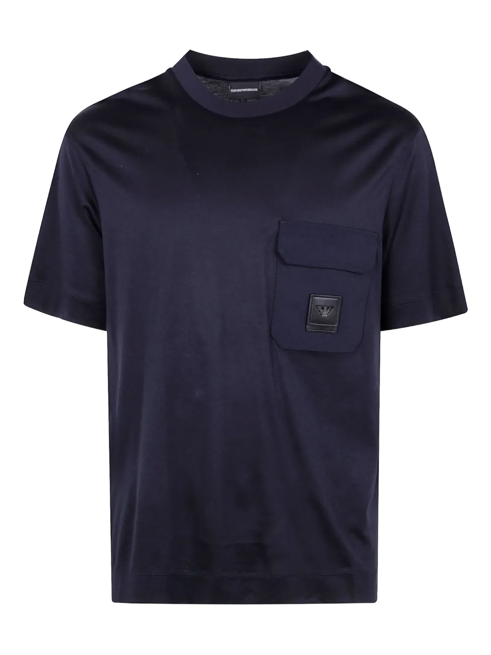 

Футболка с накладным карманом и нашивкой-логотипом Emporio Armani, синий