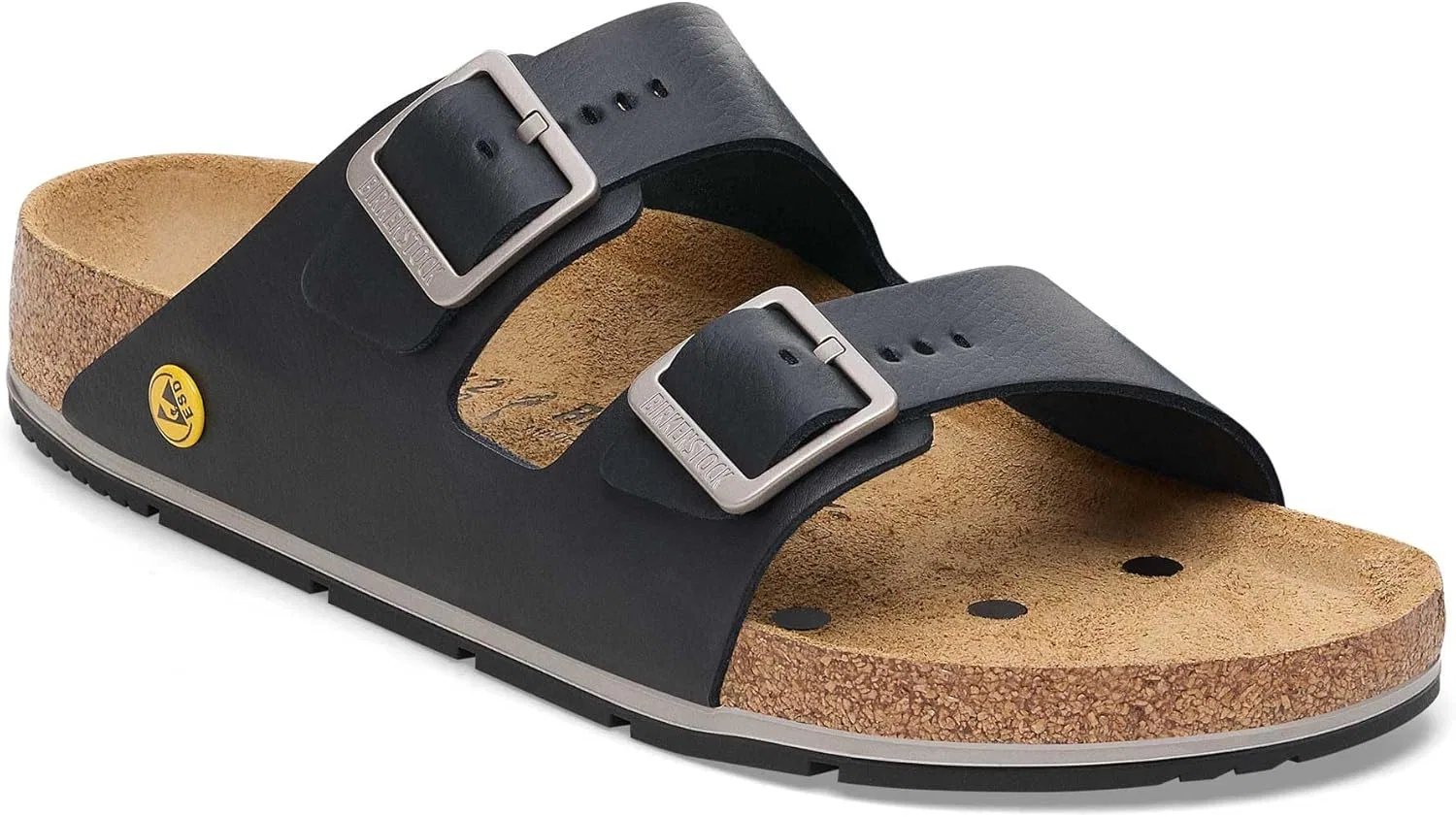 Сандалии Birkenstock Arizona Pro ESD для мужчин и женщин с эргономичной стелькой, нескользящей подошвой и регулируемыми пряжками, антистатические, Black