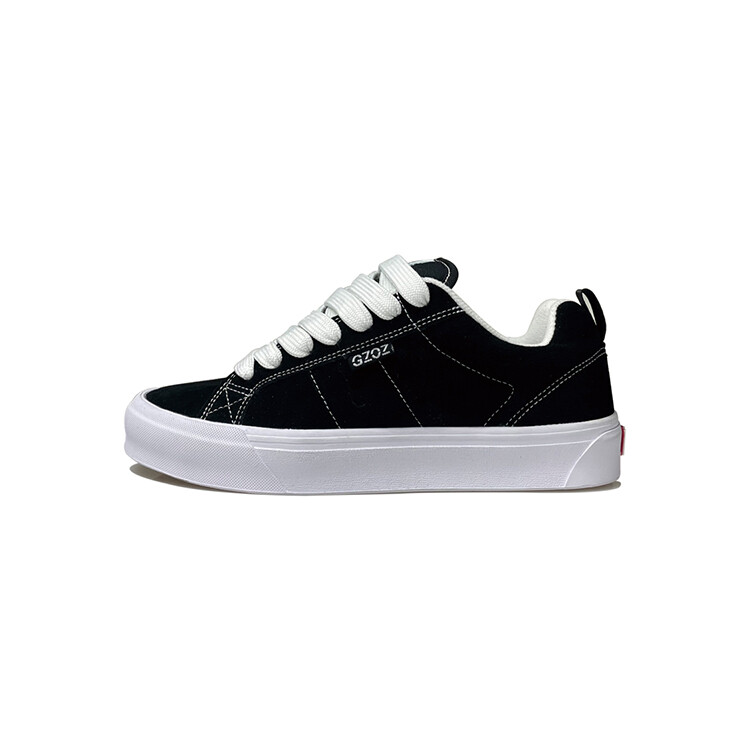 

Кроссовки GZOZ Skateboarding Shoes Unisex Low-top Black/White, черный/белый