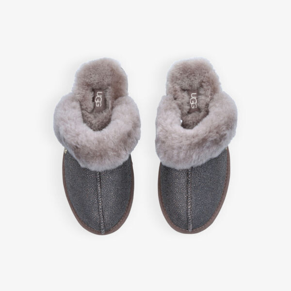 Тапочки caviar scuffette ii из текстурированной овчины с металлизированным эффектом Ugg, цвет other — фото 2
