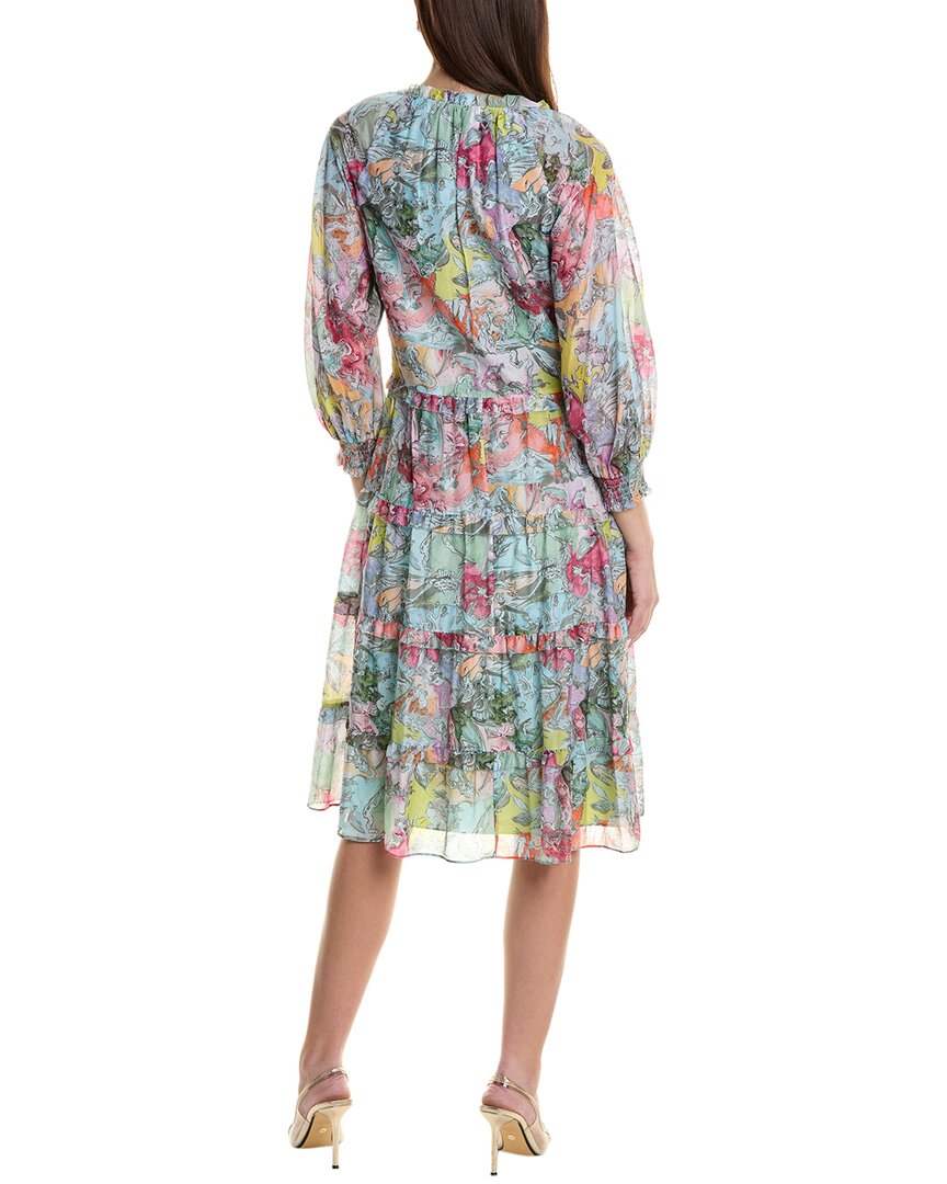 

Alice + olivia Layla многоуровневое платье миди, белый