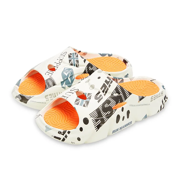 Сланцы EVA Slide Unisex RUN MANNER, бежевый оранжевый — фото 4