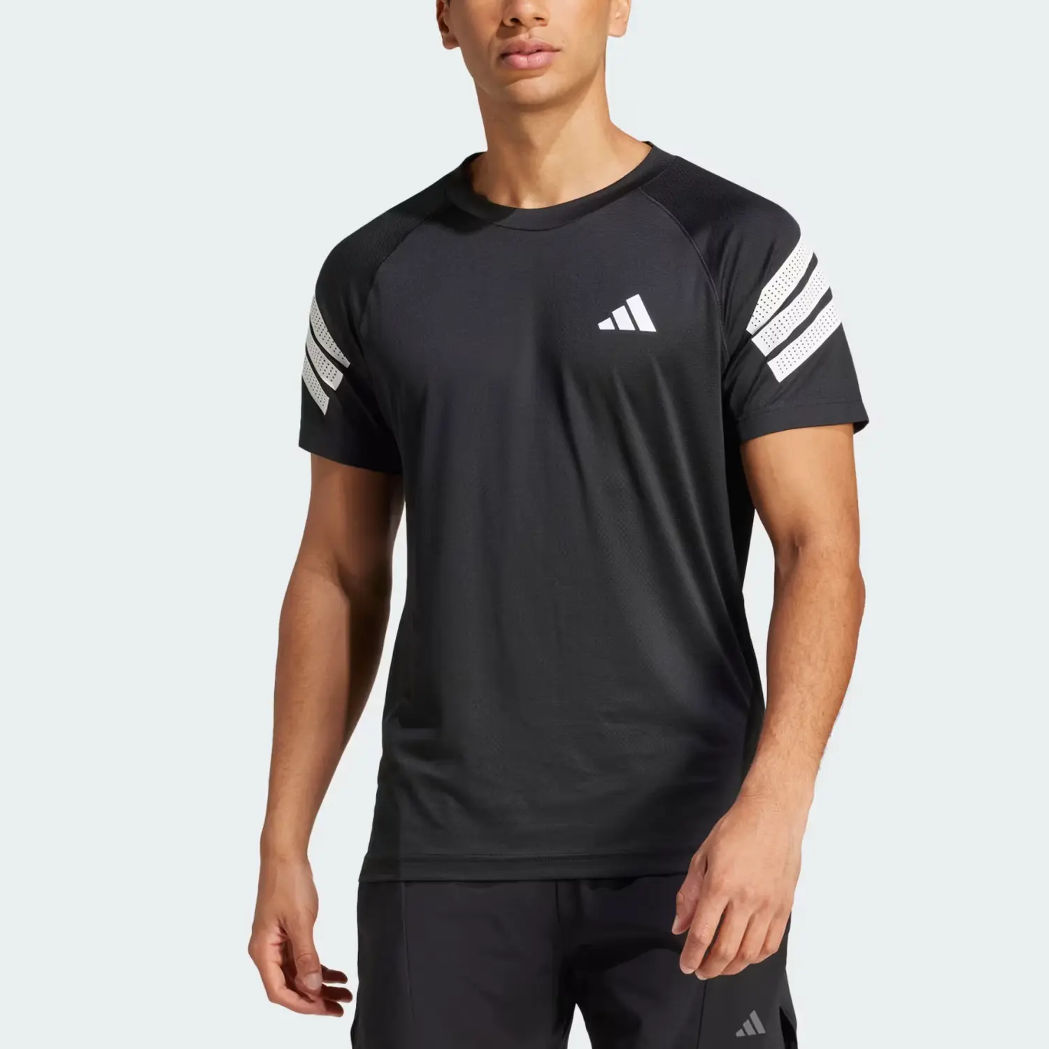 Adidas Футболка Icon3 Stripes мужская Black/White — фото 4