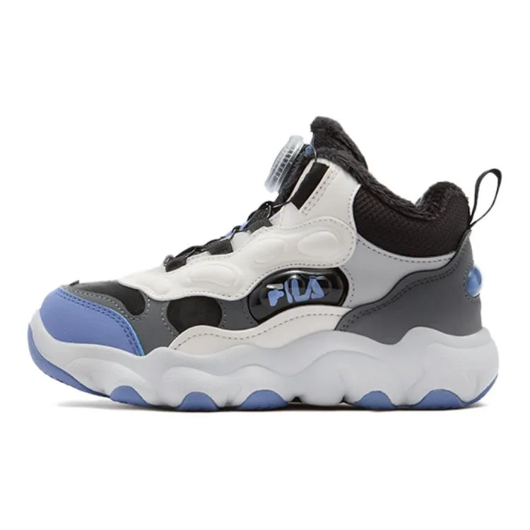Детские повседневные кроссовки mid-top из искусственной кожи и текстиля SEASON FSW FILA, Black/Snow-FBS
