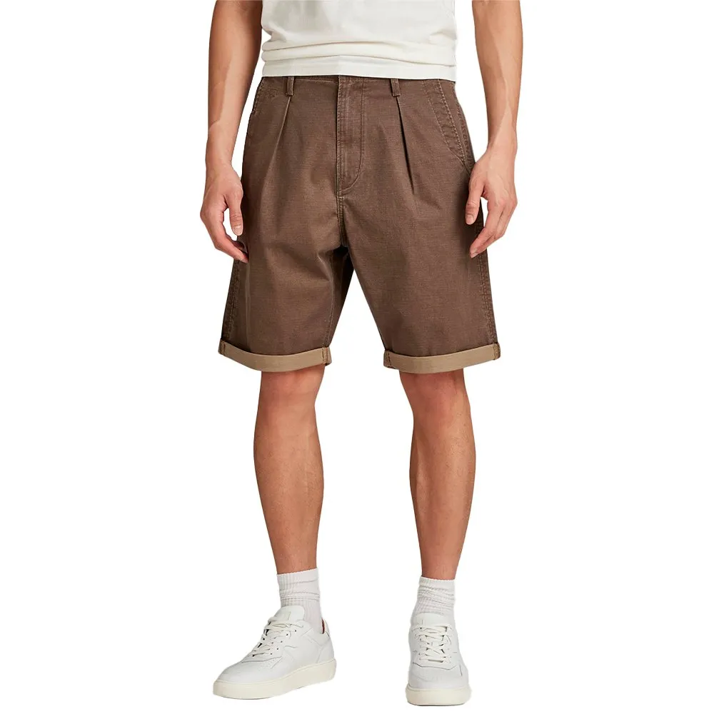 

Шорты G-Star Pleated chino, коричневый