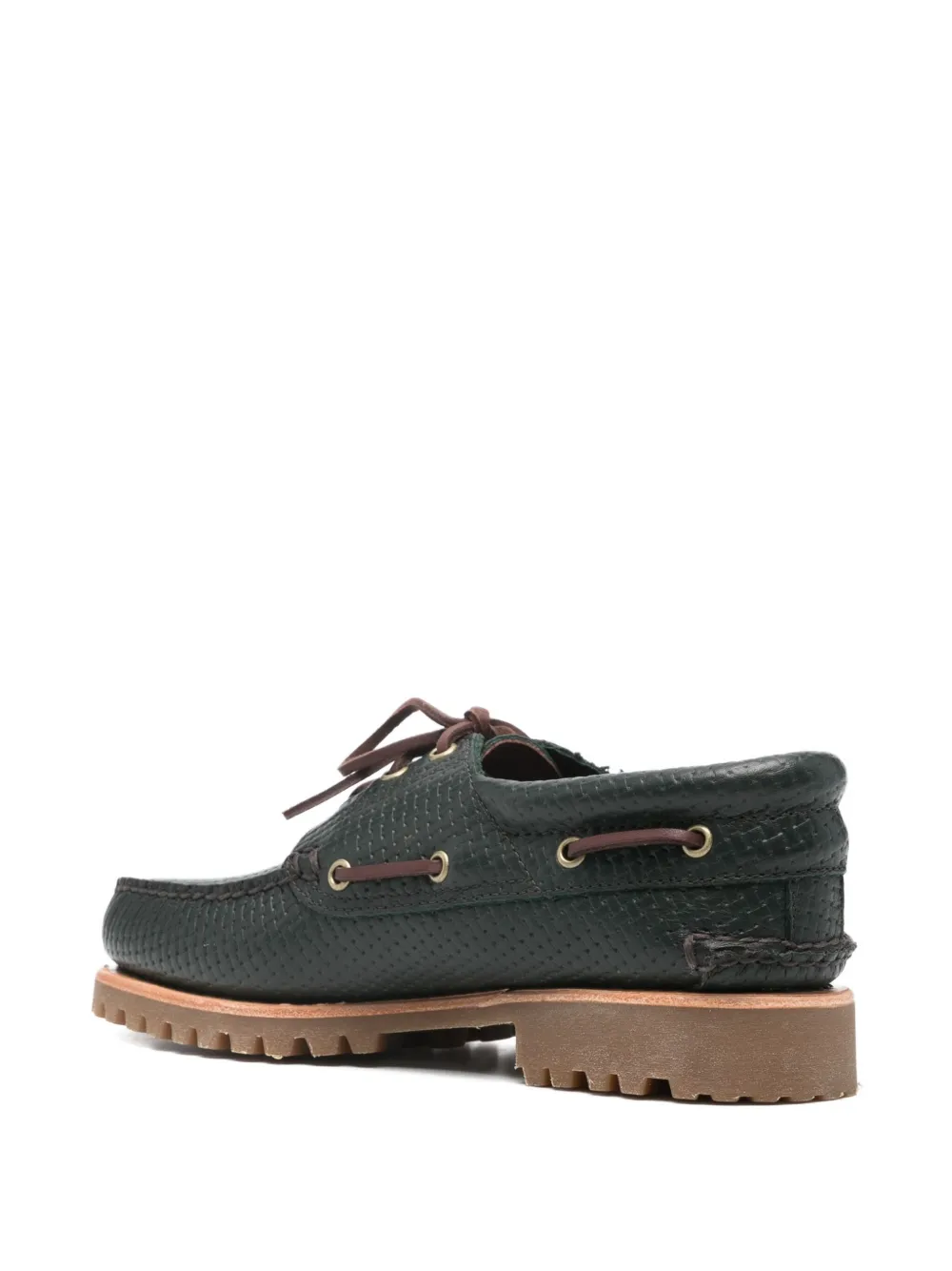Фактурные топсайдеры на шнуровке Timberland, зеленый — фото 3