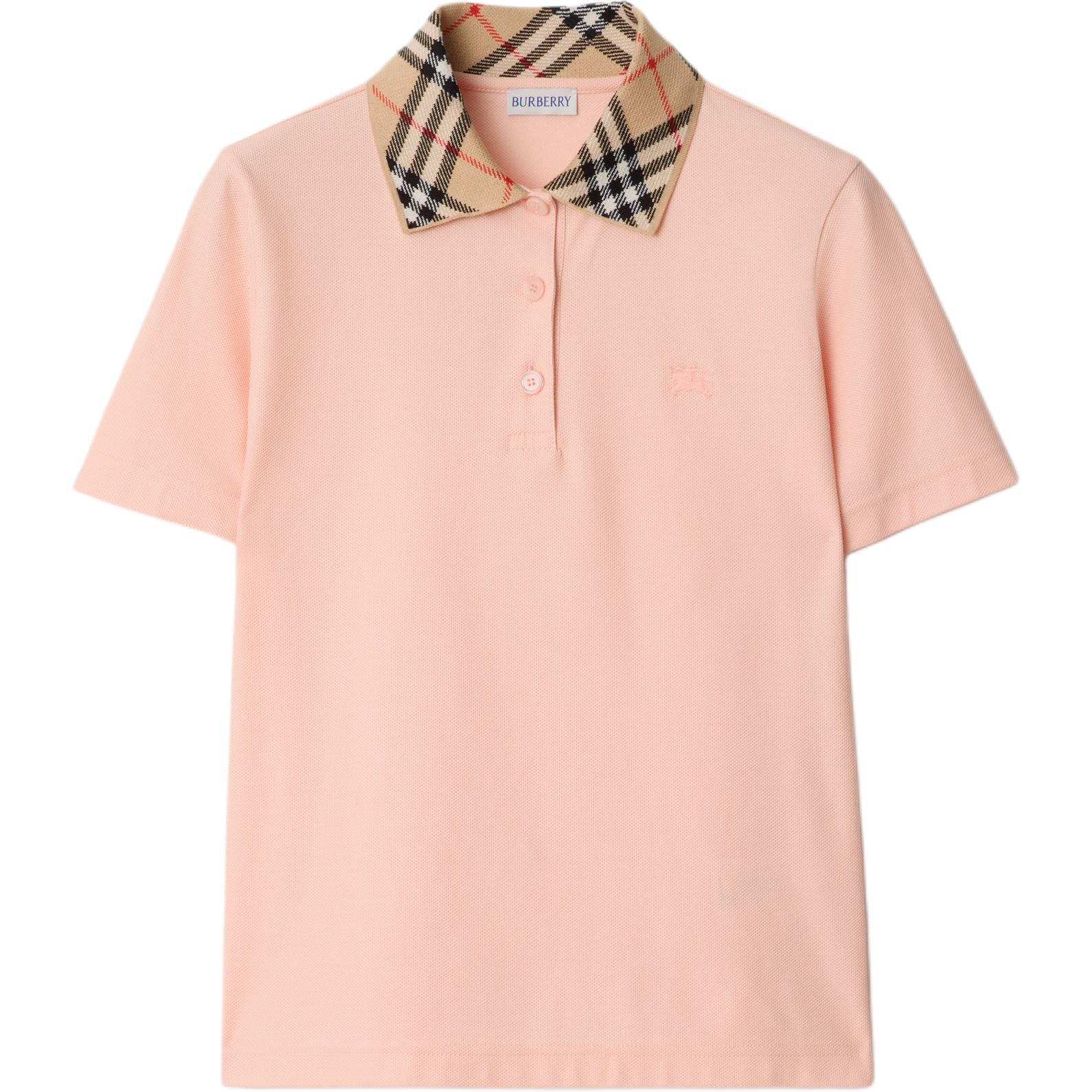 

Хлопковая поло топ Burberry, розовый