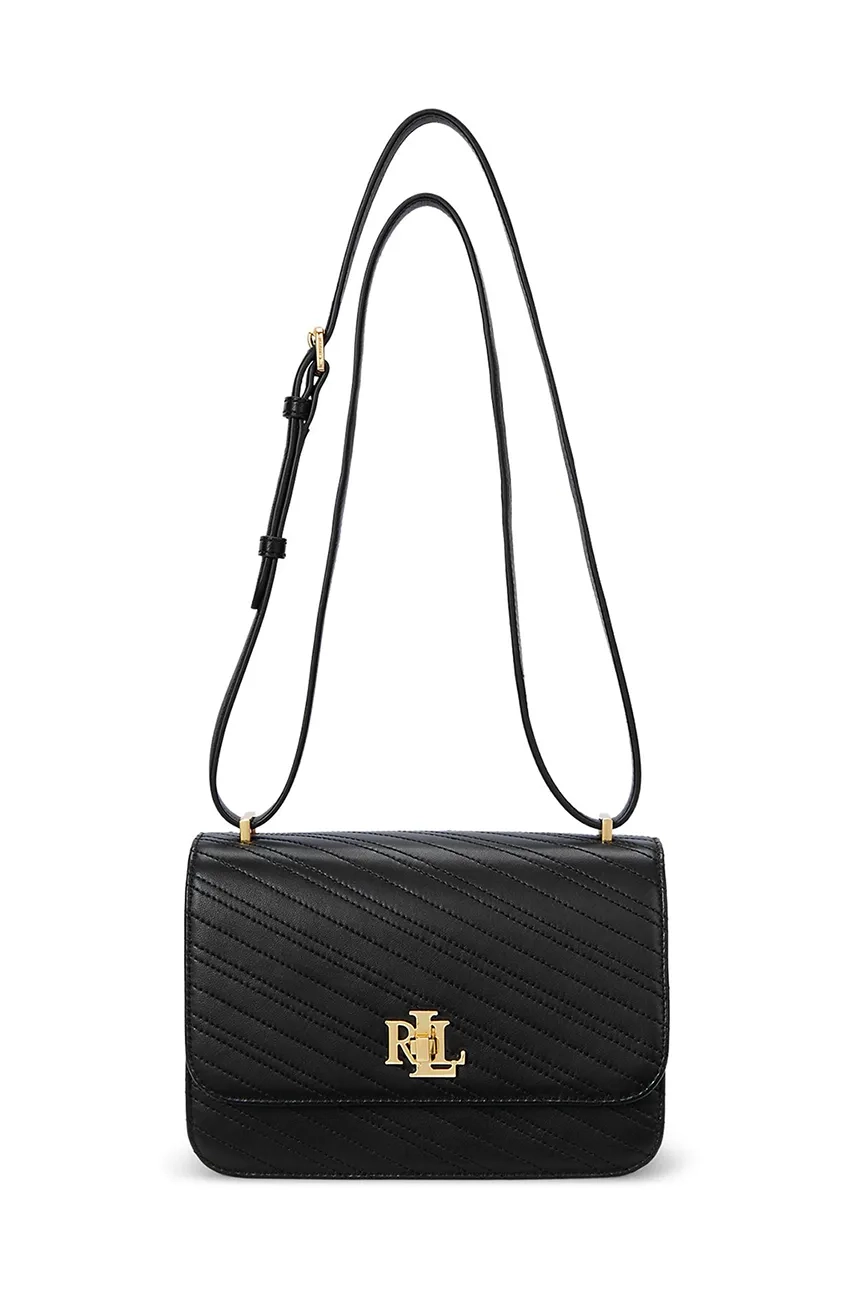 

Кожаная сумочка Lauren Ralph Lauren, черный