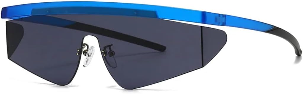 

Роскошные женские солнцезащитные очки с интегрированной полуободковой оправой, индивидуальная цветовая гамма, модные для активного отдыха, мужские очки с защитой от УФ-излучения UV400 UATXTAU, Blue Black