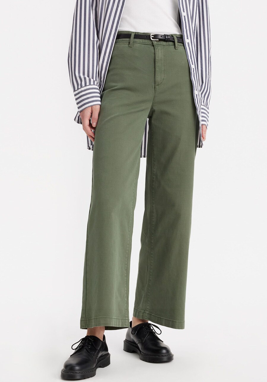 Тканевые брюки LEVI'S  Wide leg Pants, оливковый — фото 2