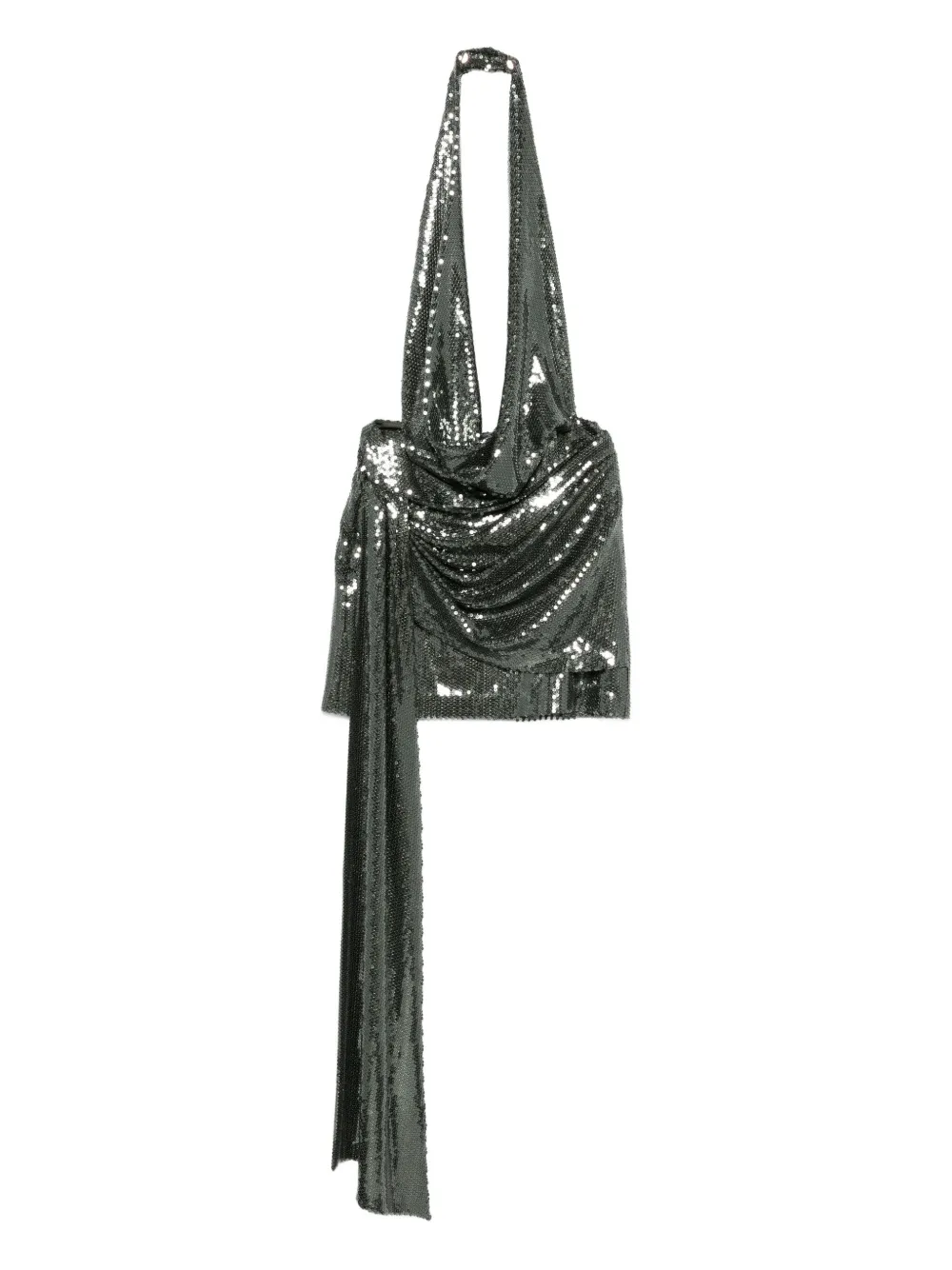 

Мини-платье с халтернеем, украшенное пайетками Alex Perry, зеленый