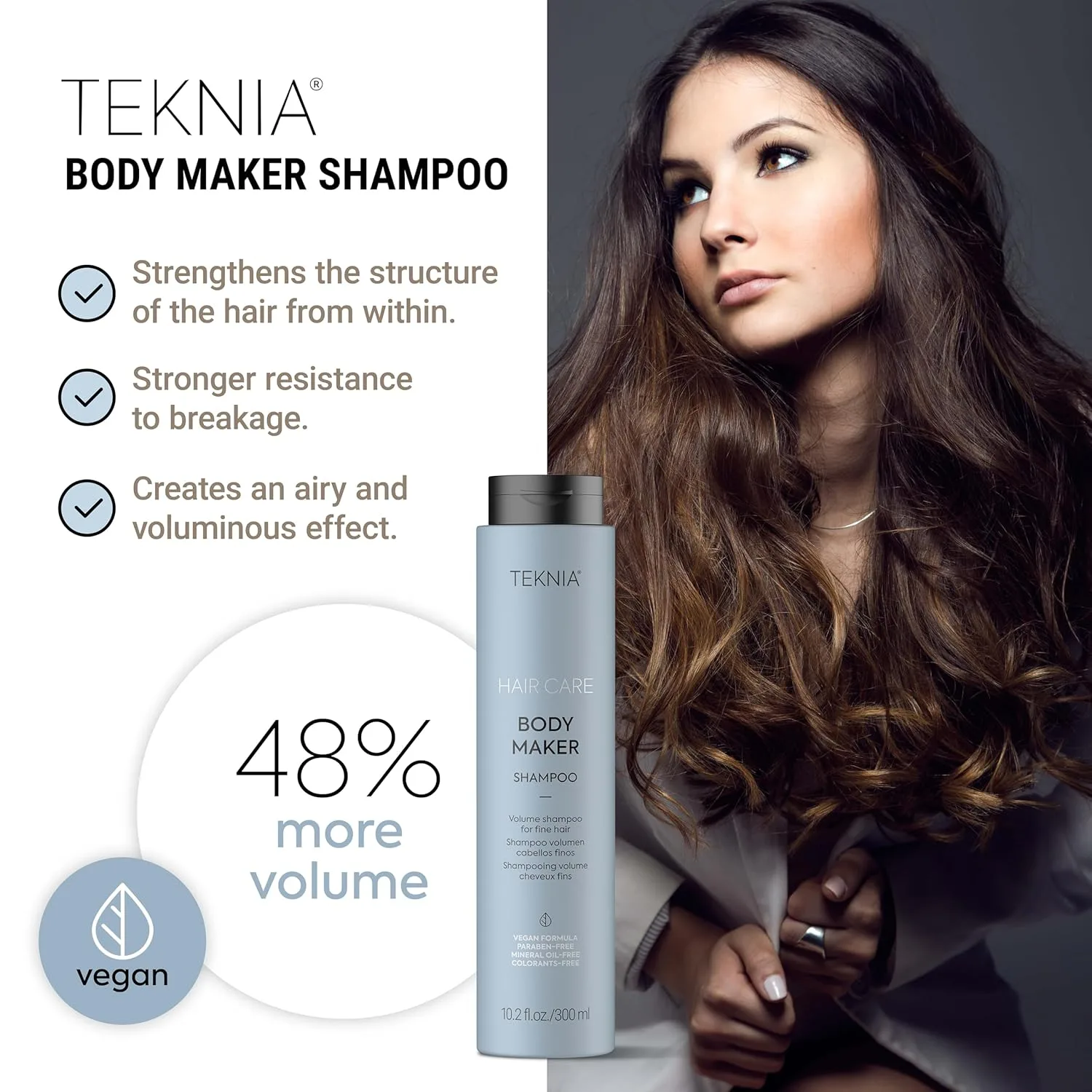 Шампунь LAKMÉ Teknia Body Maker, шампунь для придания объема тонким волосам, средство для придания объема волосам. 302 мл (1 шт.) — фото 2
